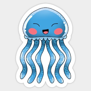 Blue Jellyfish Sticker